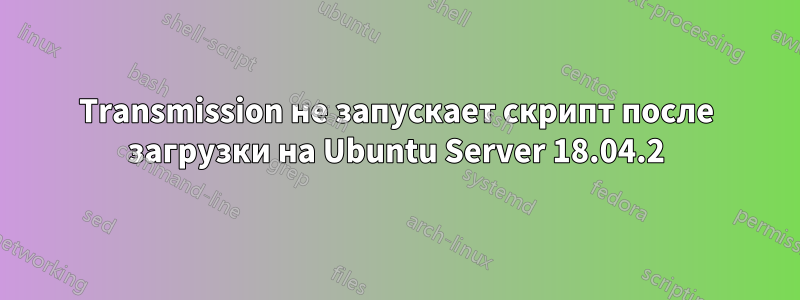 Transmission не запускает скрипт после загрузки на Ubuntu Server 18.04.2