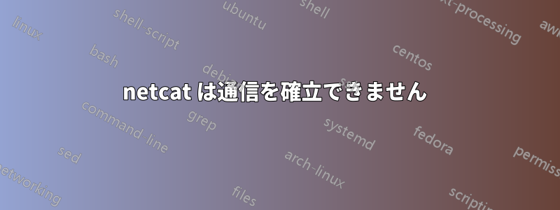 netcat は通信を確立できません 