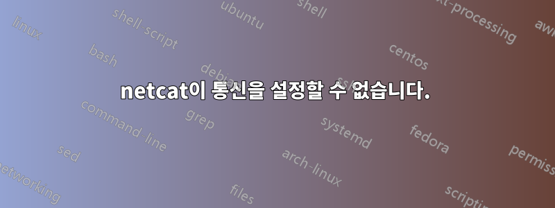 netcat이 통신을 설정할 수 없습니다.