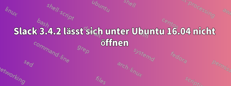 Slack 3.4.2 lässt sich unter Ubuntu 16.04 nicht öffnen