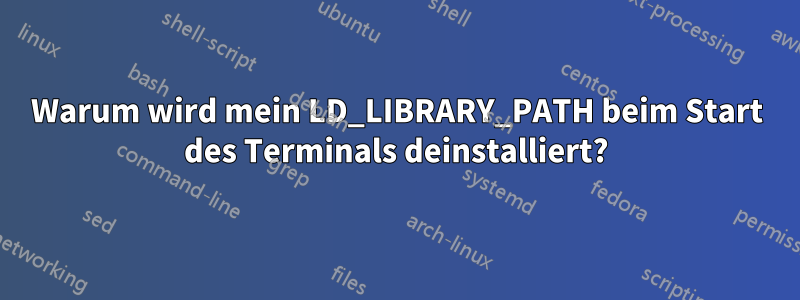 Warum wird mein LD_LIBRARY_PATH beim Start des Terminals deinstalliert?