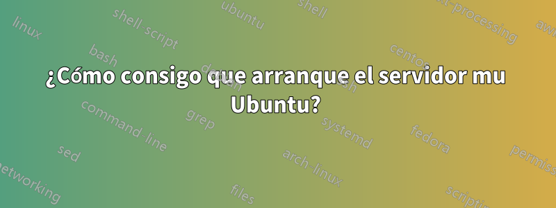 ¿Cómo consigo que arranque el servidor mu Ubuntu?