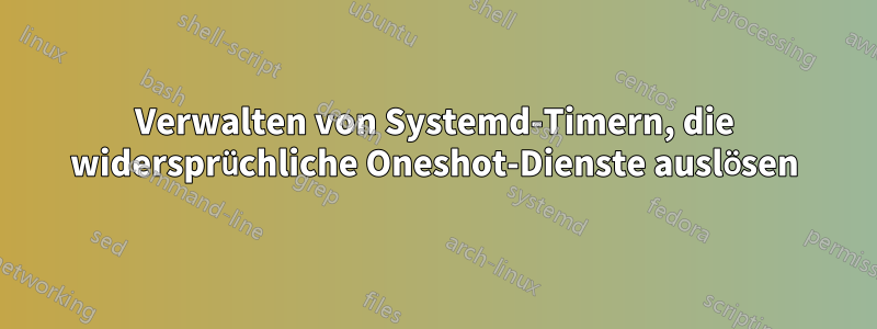 Verwalten von Systemd-Timern, die widersprüchliche Oneshot-Dienste auslösen