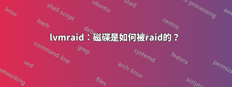 lvmraid：磁碟是如何被raid的？