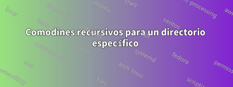 Comodines recursivos para un directorio específico