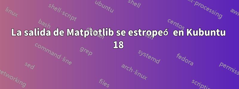 La salida de Matplotlib se estropeó en Kubuntu 18