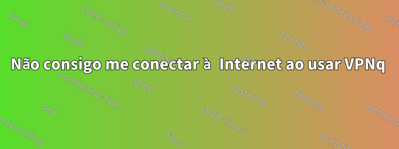 Não consigo me conectar à Internet ao usar VPNq