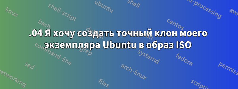 19.04 Я хочу создать точный клон моего экземпляра Ubuntu в образ ISO