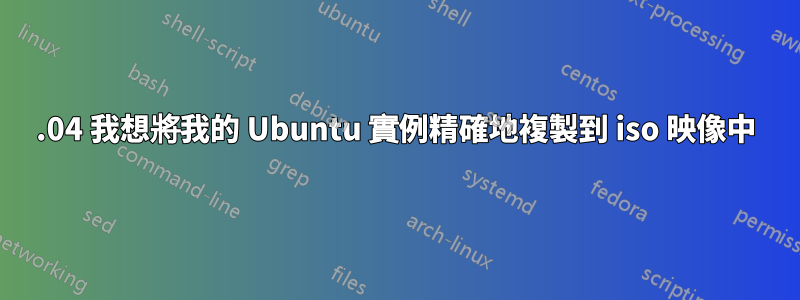 19.04 我想將我的 Ubuntu 實例精確地複製到 iso 映像中