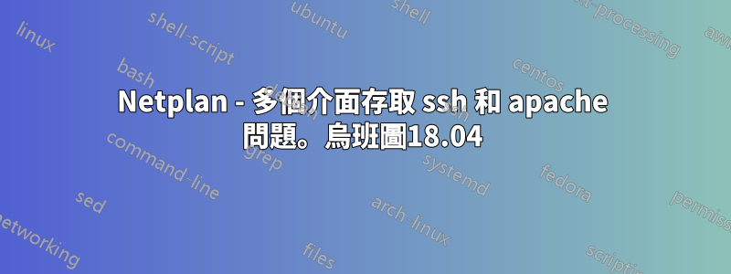 Netplan - 多個介面存取 ssh 和 apache 問題。烏班圖18.04