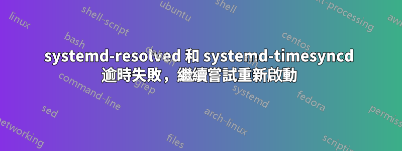 systemd-resolved 和 systemd-timesyncd 逾時失敗，繼續嘗試重新啟動