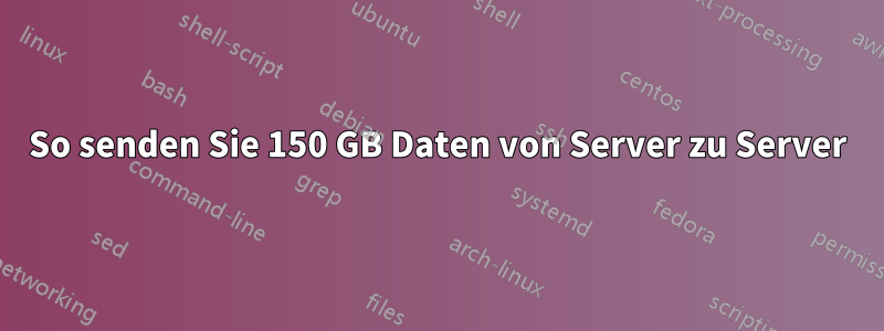 So senden Sie 150 GB Daten von Server zu Server