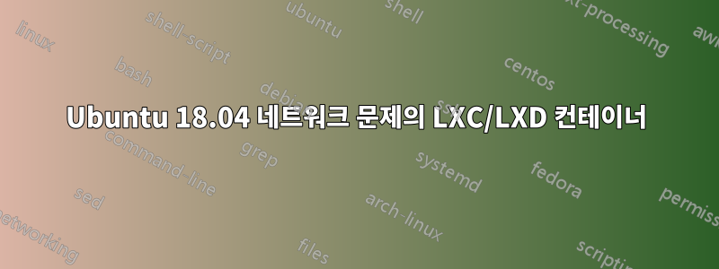 Ubuntu 18.04 네트워크 문제의 LXC/LXD 컨테이너