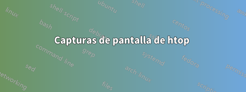 Capturas de pantalla de htop