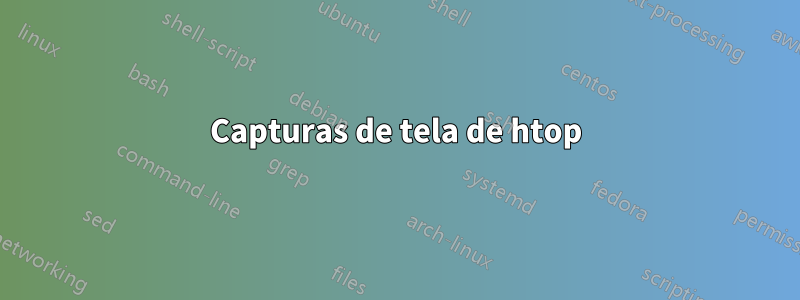 Capturas de tela de htop