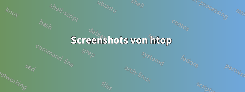 Screenshots von htop