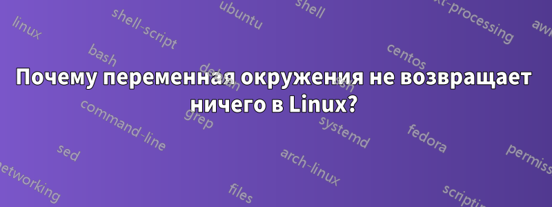 Почему переменная окружения не возвращает ничего в Linux?