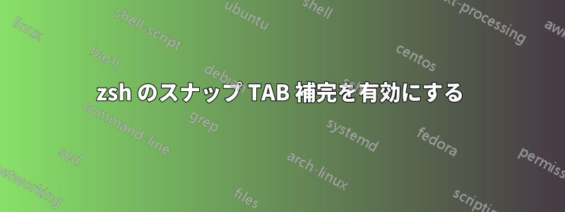 zsh のスナップ TAB 補完を有効にする