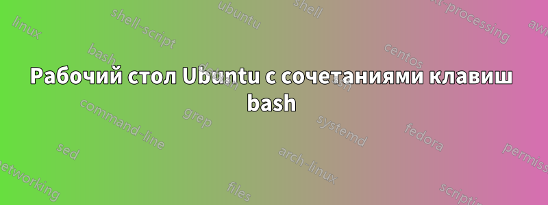 Рабочий стол Ubuntu с сочетаниями клавиш bash