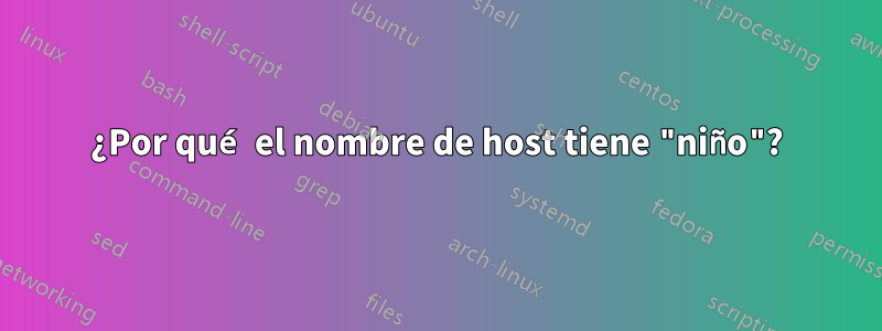 ¿Por qué el nombre de host tiene "niño"?