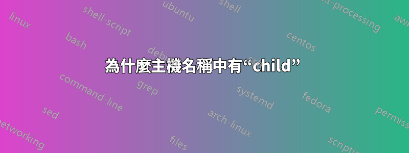 為什麼主機名稱中有“child”