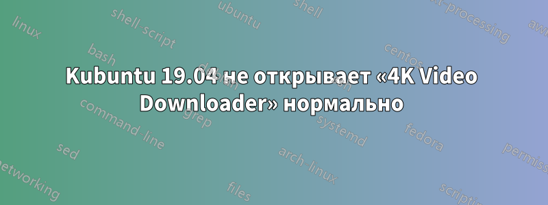 Kubuntu 19.04 не открывает «4K Video Downloader» нормально