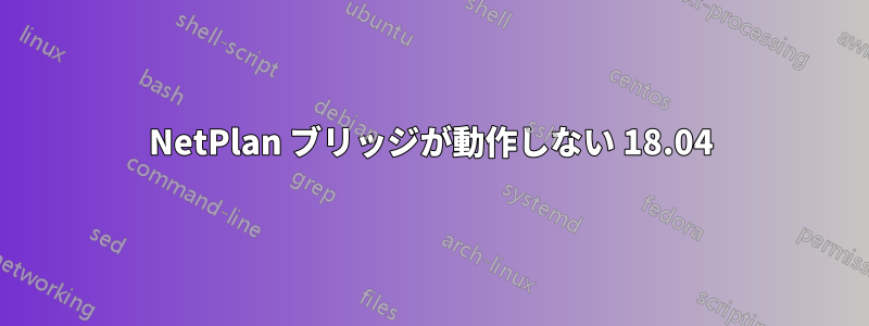 NetPlan ブリッジが動作しない 18.04