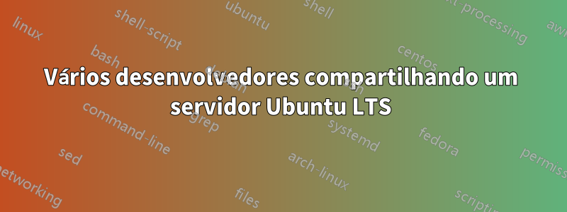 Vários desenvolvedores compartilhando um servidor Ubuntu LTS