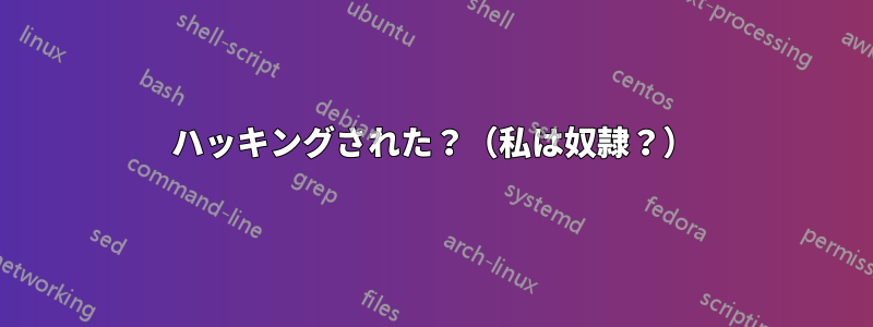 ハッキングされた？（私は奴隷？）