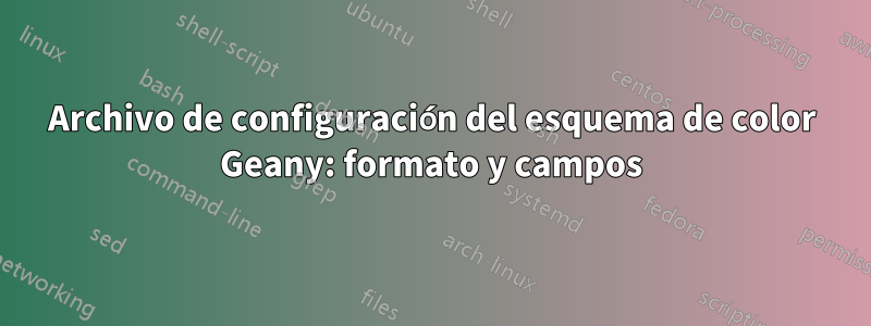 Archivo de configuración del esquema de color Geany: formato y campos