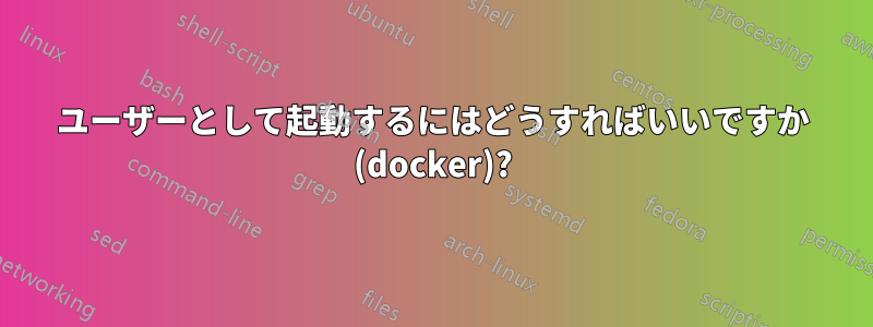 ユーザーとして起動するにはどうすればいいですか (docker)?