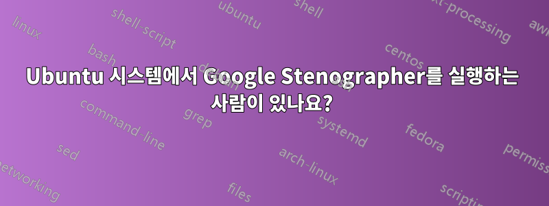 Ubuntu 시스템에서 Google Stenographer를 실행하는 사람이 있나요?