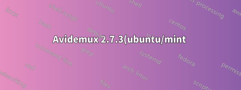 Avidemux 2.7.3(ubuntu/mint)은 QT5 GUI에서 작동하지만 작업 GUI에서는 실패합니다.