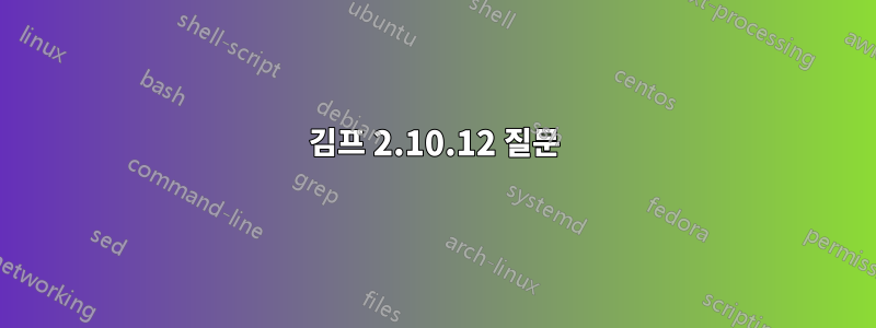 김프 2.10.12 질문