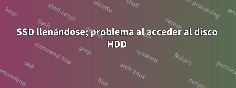 SSD llenándose; problema al acceder al disco HDD