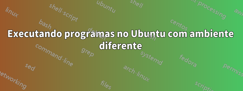 Executando programas no Ubuntu com ambiente diferente