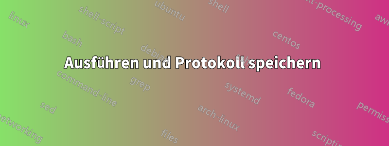 Ausführen und Protokoll speichern