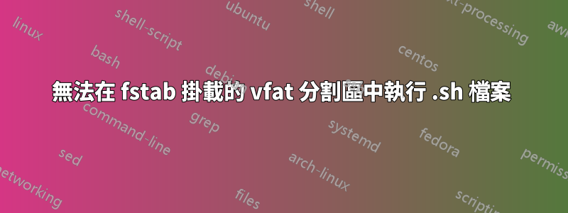 無法在 fstab 掛載的 vfat 分割區中執行 .sh 檔案