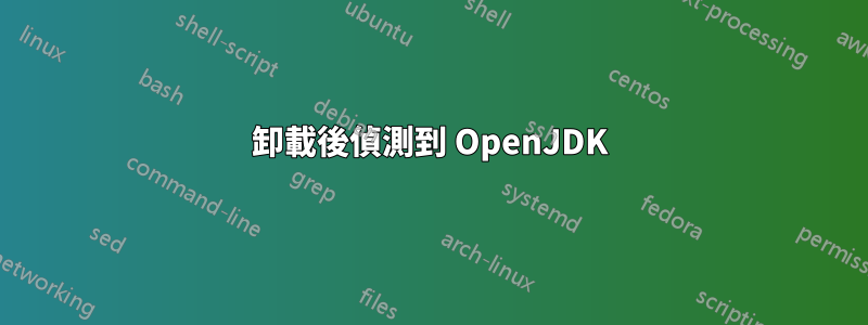 卸載後偵測到 OpenJDK