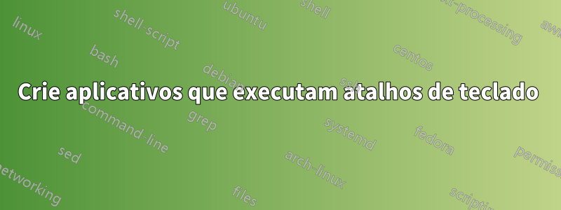 Crie aplicativos que executam atalhos de teclado