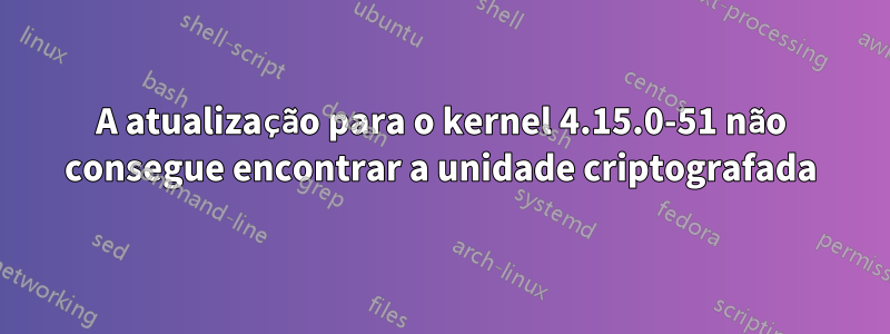 A atualização para o kernel 4.15.0-51 não consegue encontrar a unidade criptografada