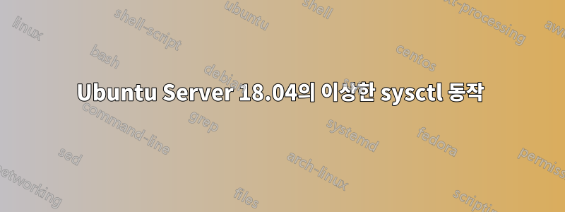 Ubuntu Server 18.04의 이상한 sysctl 동작