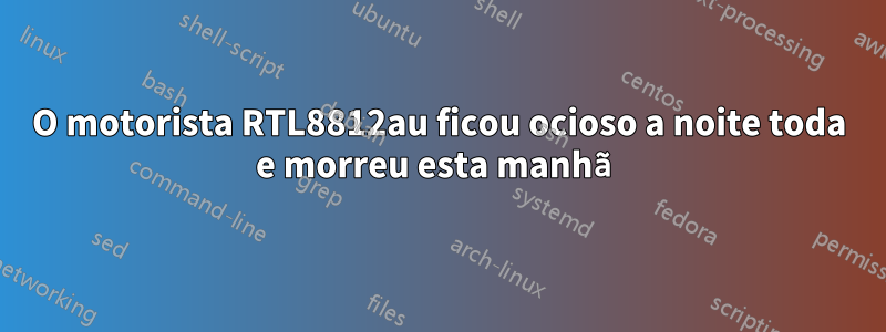 O motorista RTL8812au ficou ocioso a noite toda e morreu esta manhã