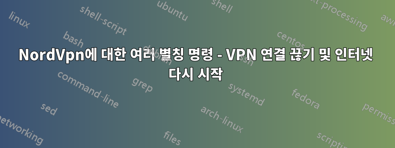 NordVpn에 대한 여러 별칭 명령 - VPN 연결 끊기 및 인터넷 다시 시작