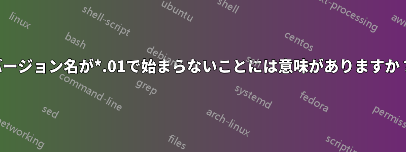 バージョン名が*.01で始まらないことには意味がありますか？