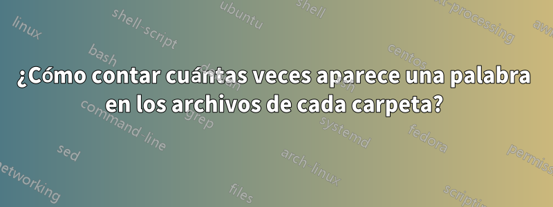 ¿Cómo contar cuántas veces aparece una palabra en los archivos de cada carpeta?