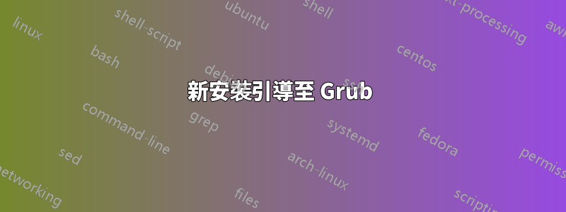 新安裝引導至 Grub