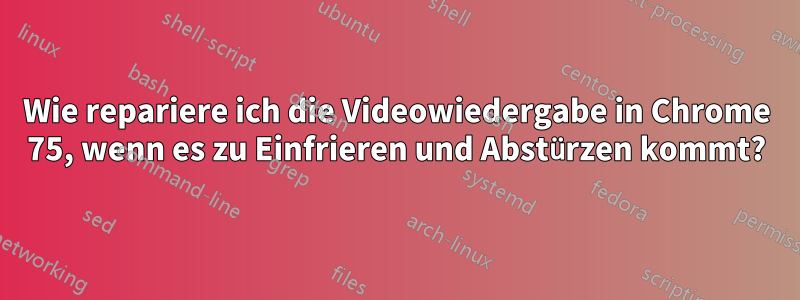 Wie repariere ich die Videowiedergabe in Chrome 75, wenn es zu Einfrieren und Abstürzen kommt?