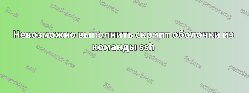 Невозможно выполнить скрипт оболочки из команды ssh