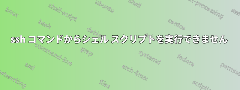 ssh コマンドからシェル スクリプトを実行できません